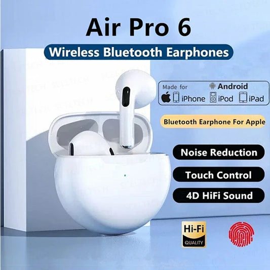 Apple iPhone Earphones Original Air Pro 6 TWS Max Wireless Bluetooth